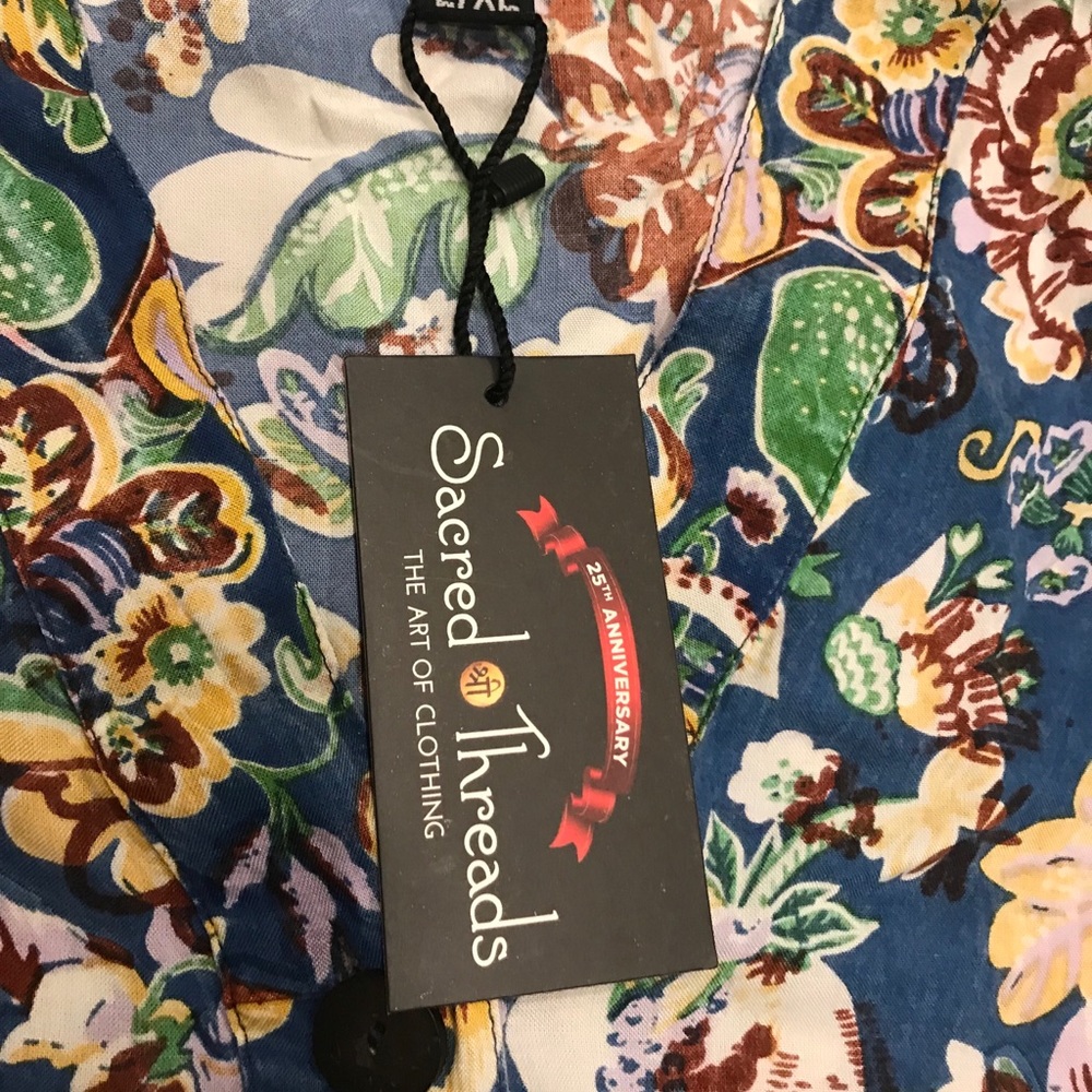 NWT.   L/XL. Sacred Threads Kimono Jacket 218191 BL/RD1 - Picture 4 of 4